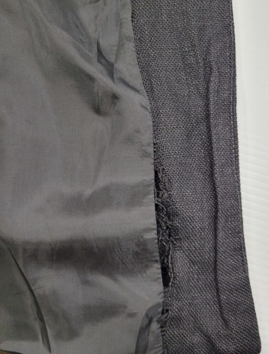 L) Vintage Harve Benard Holtzman Leinen Einknopf Schwarz Blazer Jacke - Bild 12 von 13