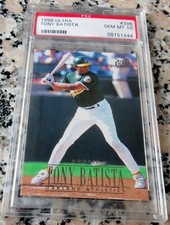 TONY BATISTA 1996 Fleer Ultra Rookie Card RC PSA 10 Gem Mint POP 2 A's 221 HRs $