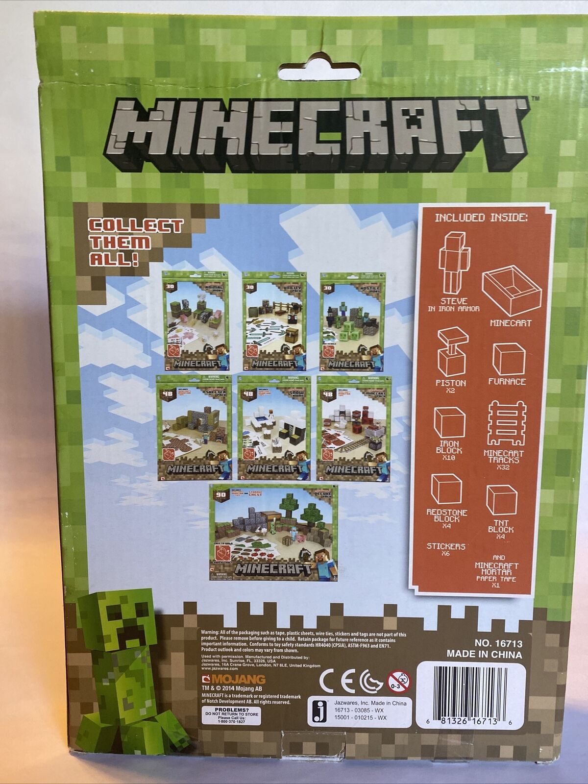  Minecraft Papercraft - Minecart Set, Over 48 Piece : Toys &  Games