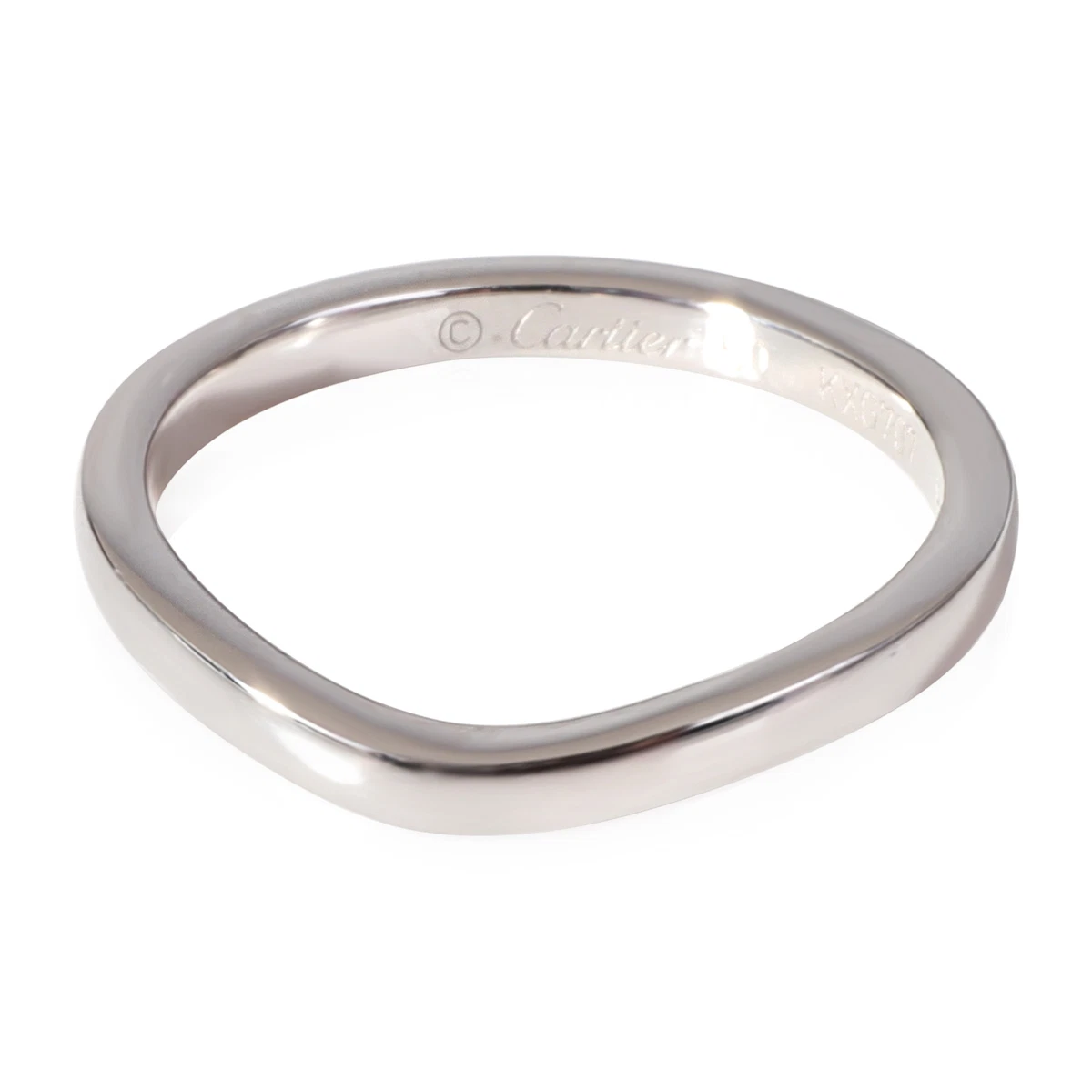 Cartier Ballerine Curved Wedding Band in Platinum eBay