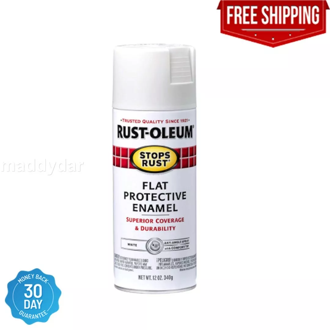 HOT Rust-Oleum White PROTECTIVE ENAMEL Spray Paint For Metal Wood Surface