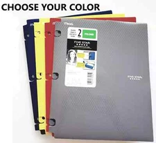 FIVE STAR SNAP-IN PORTFOLIO 2 POCKET PLASTIC FOLDER, VARIOUS COLORS