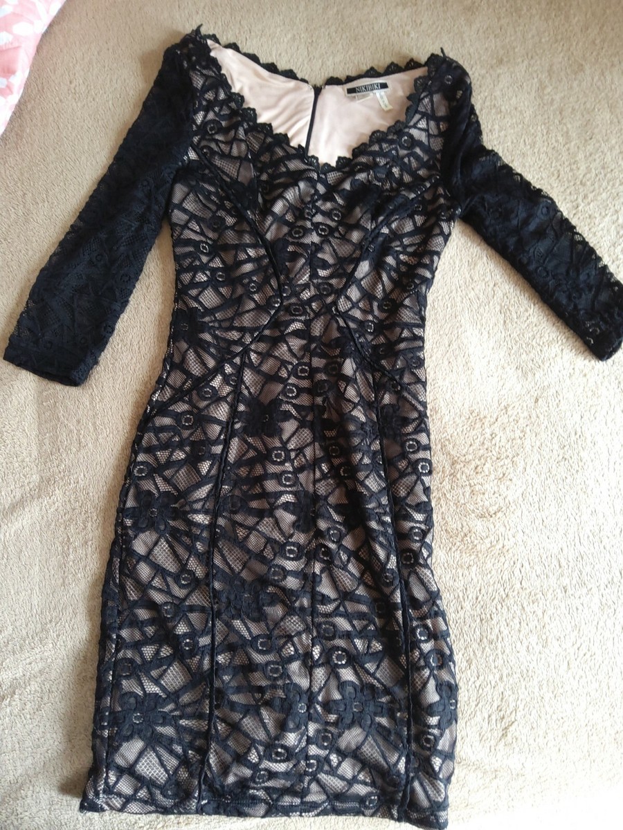 Woman's Nikibiki Lace Dress Size Small Black Woman's Nikibiki Lace Dress Size Small Black
