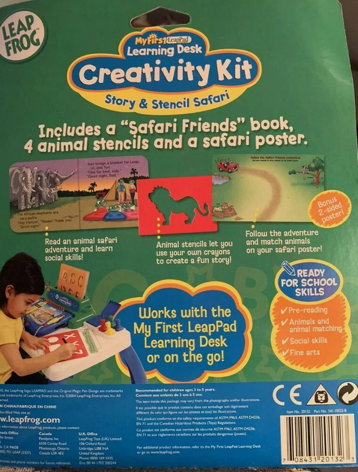 My First LeapPad Learning Desk Creativity Kit Story & Stencil Safari Brand new - Image 2 of 2