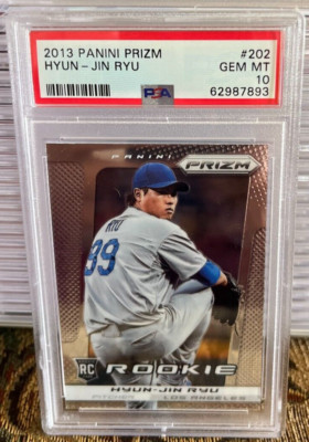 Hyun-Jin Ryu 2013 Panini Prizm #202 - PSA 10 Edelstein MT - Dodgers/Blau Jays
