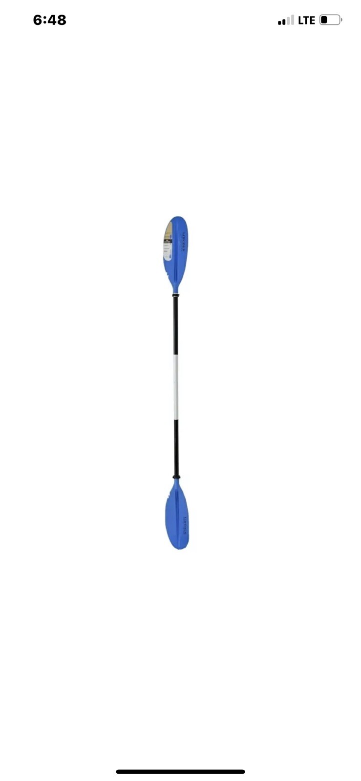 Lincoln Outfitters 87-Inch Lightweight Two-Piece Aluminum  Kayak Paddle, Blue