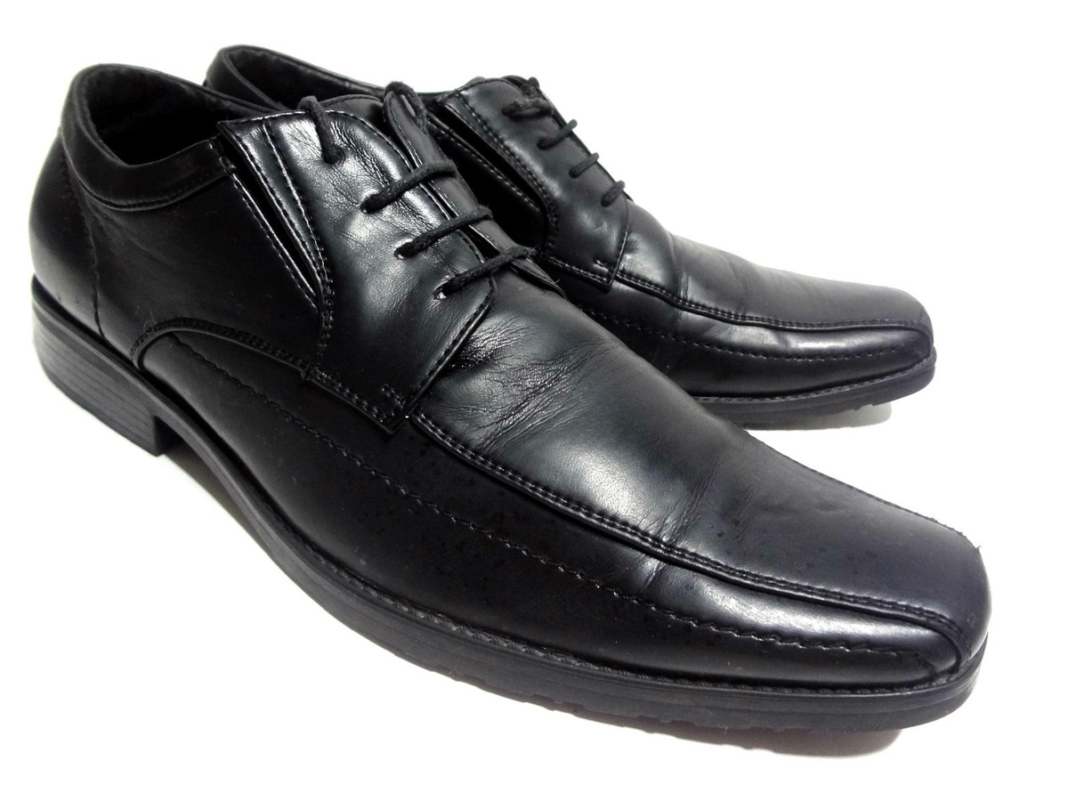 Kenneth Cole Reaction Men\'s Size 12  Black Cap Toe Oxford Dress Shoes   Lace‑Up REACTION KENNETH COLE Mens Black Cap Toe Padded Kevin Cap  main image 2