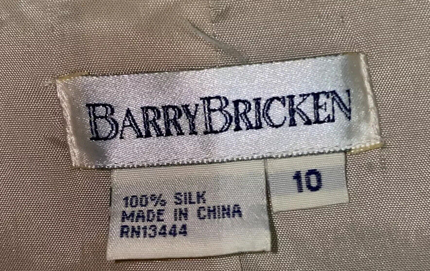 Barry Bricken SZ 10 100% Silk Fully Lined Open Fr… - image 5