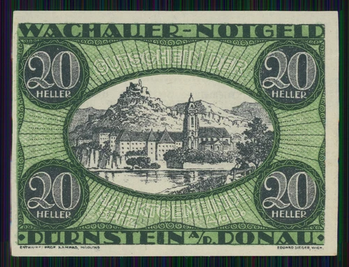 7 x notes Heller, Wachauer emergency money Austria