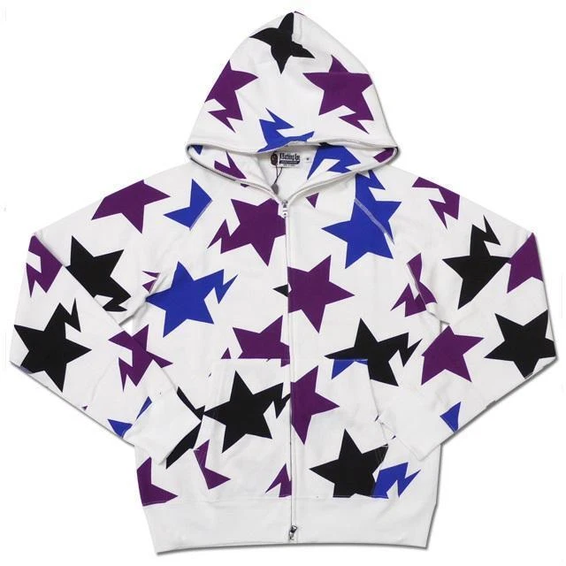 A BATHING APE (BAPE) Giacca uomo BAPE mai usata modello L stella felpa con cappuccio autentica rara scimmia