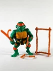 Vintage 1988 TMNT MICHAELANGELO Figure With Weapons - NEAR COMPLETE SET