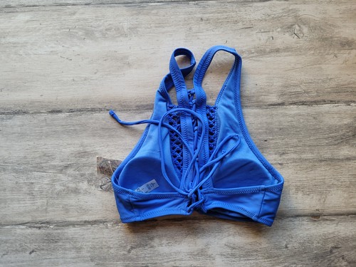Neu mit Etikett Altar'd State blaues Bikini-Top Small Häkelschnürung Strand Pool See Badeanzug - Bild 2 von 2