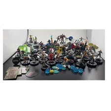 Heroclix Misc Lot of Figures, Maps and Character Cards Marvel DC Comics