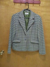 Talbots Tweed Jacket Blazer Size 12 Lined Long Sleeve
