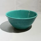 Vintage Bauer Ringware Pottery Mixing/Nesting Bowl No. 12 Jade Green Turquoise
