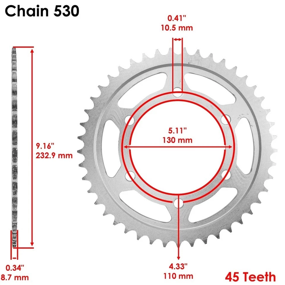 Kit de cadena de transmisión y piñones de junta tórica para Yamaha R1 YZF-R1 2004 2005 2006 2007 08 Foto 3 de 4