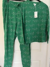 Women's Next Scion Mr Fox Green Pyjamas Size XL Tall 20-22 New
