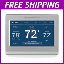 Alexa Ready Smart Thermostat, Gray Touch Screen, Energy Star