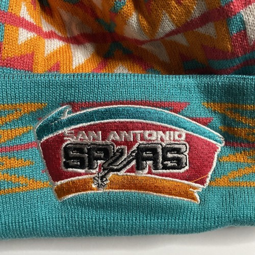 San Antonio Spurs Beanie NEW w/ Tags Aztec Mitchell & Ness NBA Basketball 2014 - Picture 2 of 6