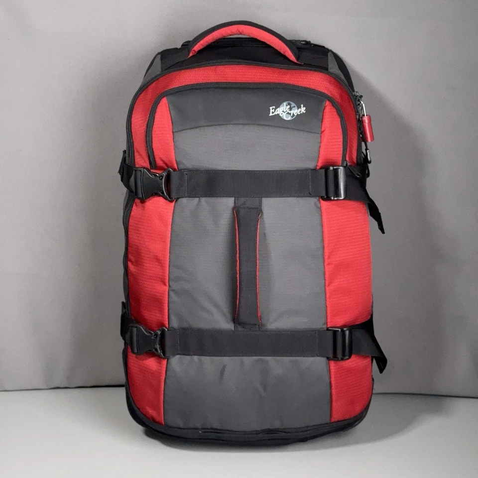 EAGLE CREEK Load Warrior LT 22 Wheeled Duffle 22” Upright Carry On Luggage Red - Image 2 of 4