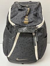 NIKE Hoops ELITE Quad Zip XL Backpack 16w x 11d x 20h Gray/Gold