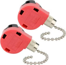 3-Speed Ceiling Fan Switch Replacement, 4-Wire, 2 Pack