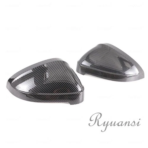 Carbon Fiber Mirror Cover Caps For Audi A4 B9 S4 A5 S5 2017-2025 W/ Lane Assist