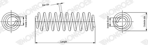 COIL SPRING SP4634 FOR AUDI Q5 CNCE/CPMB/CNCD/CNCB/CDNB 2.0L CNHA/CJCD 2.0L Q5 - Picture 2 of 8