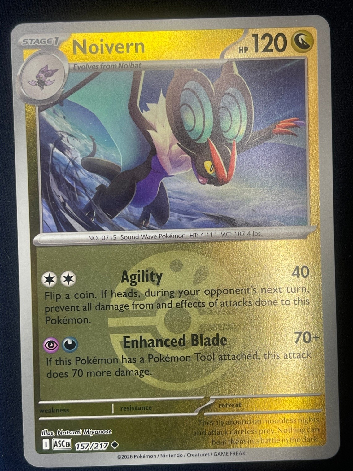 Pokemon Noivern Uncommon ME: Ascended Heroes 157/217 NM