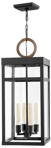 Hinkley Porter 31 1/4" High Black 4-Light LED Outdoor Hanging Light - Picture 1 of 5