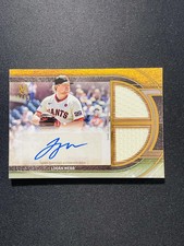 2025 Topps Museum Logan Webb Signature Swatches Dual Patch Auto Gold /99 KE21