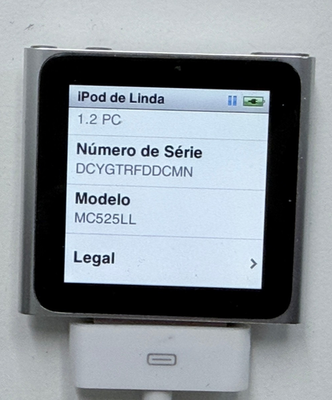 Apple iPod Nano 6th Generation 8GB *Needs New Battery, Turns On