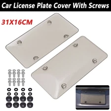 31*16CM Car License Plate Cover With Screws Universal Fitmen Unbreakable License