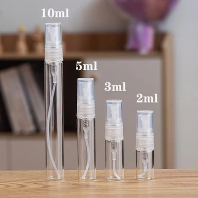 10x 3/5/10ml Parfüm Zerstäuber Leer Flach Glas Sprühflasche Nachfüllbar Behälter