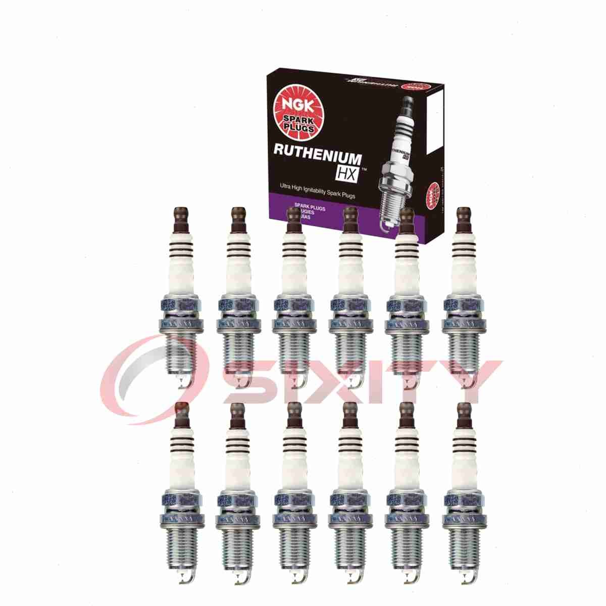 12 pcs NGK Ruthenium HX Spark Plugs for 2004-2006 BMW 760i 6.0L V12 - Engine ey