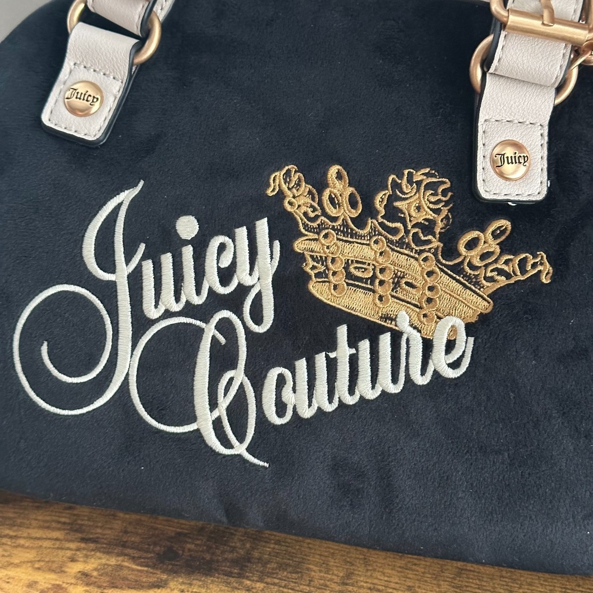 New Juicy Couture Liquorice Black The Key To Juicy Dome Satchel