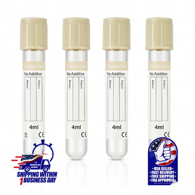 VACUUM BLOOD COLLECTION GLUCOSE TUBE 13 X 75MM 4ML, GRAY, EXP 08/2028, 30077