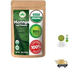 Moringa Powder 1LB 16Oz 100% Certified Organic| 100% Pure Moringa Leaf NO Ste...