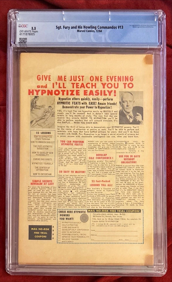 Sgt. Fury and his Howling Commandos #13. CGC 5.5 Classic Captain America Cover. - Image 2 of 2