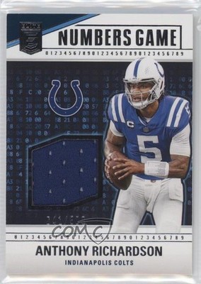 2024 Panini Donruss Elite Numbers Game Jerseys 41/500 Anthony Richardson 4f5