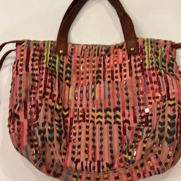 Juicy Couture Vintage Monedero Rosa Cara de Búho Lentejuelas Cuentas Y2K Difícil de Encontrar Raro Foto 3 de 4