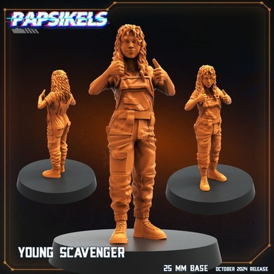 Young Scavenger   25mm   Cyberpunk Miniature   Papsikels