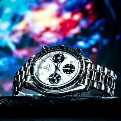 Omega Speedmaster Reduced 3510.21 White Panda Dial Boxes and Papers 1999