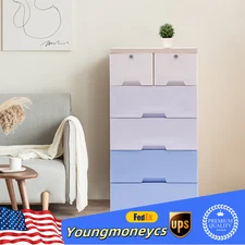 Tall Dresser Organizer Plastic Drawers Dresser Storage Cabinet 5 Drawers