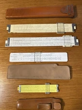 Vintage Slide Rule Lot – Pickett, K&E, Hemmi, Acu-Math + Cases Details In Descri