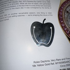 Tiffany Apple Form Book Mark Argento Sterling