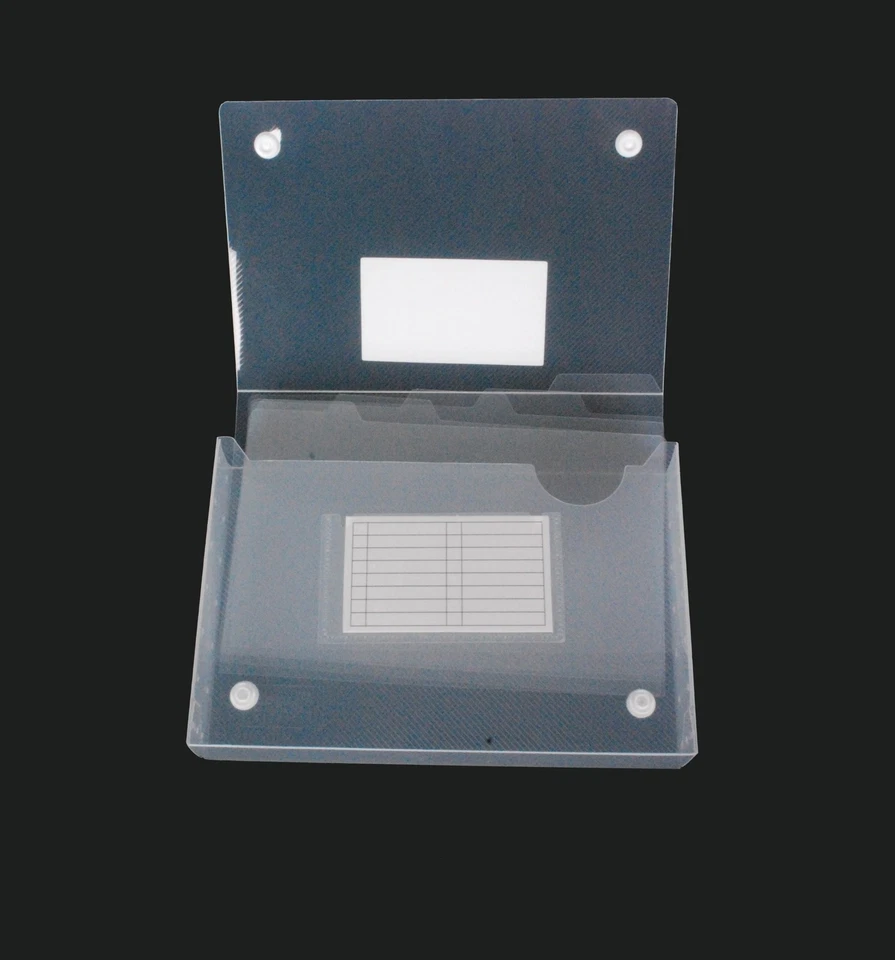 Estuche para tarjetas índice Filexec Products 4 x 6 pulgadas, transparente, paquete de 2 (50305-20223) Foto 4 de 4