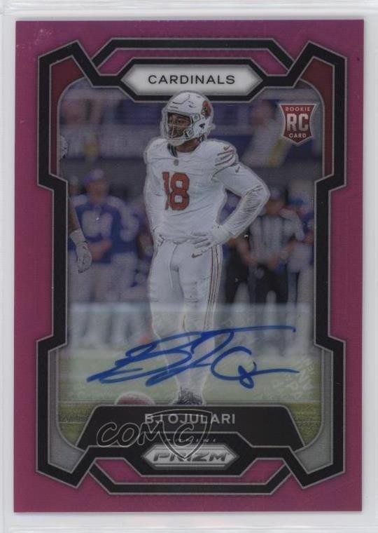 2023 Panini Prizm Rookies Pink Prizm Auto BJ Ojulari #301 Rookie Auto RC 1d7l