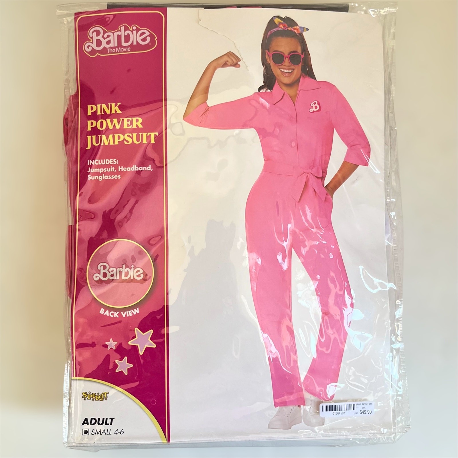 Barbie La Película 2023 Adulto Halloween Disfraz Rosa Power Mono Pequeño 4-6