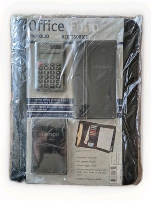 NEU: Office Folio/Padfolio erweiterbarer Zip Aktenordner mit Zubehör